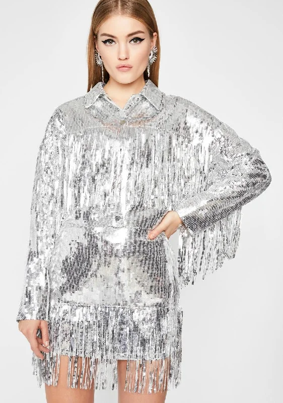 Women's Seasonal Attire Blindin' Baddie Sequin Jacket