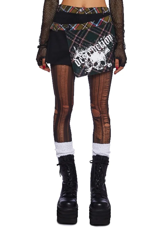Women's Activewear Apparel Just Destruction Mini Skirt