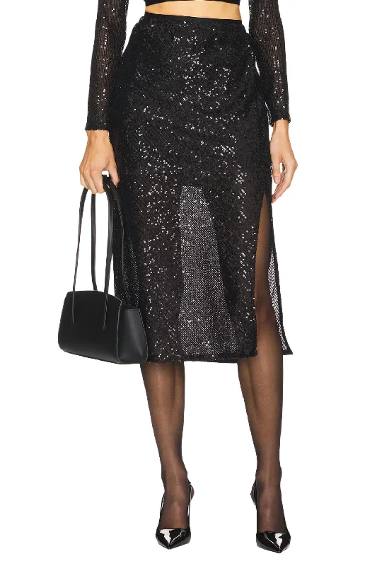 Formal Attire For Women Sequin Skirt In Black