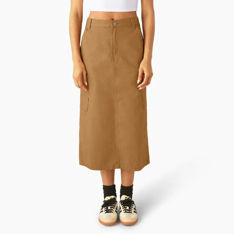 Women's Everyday Apparel Dickies Women's Duck Canvas Cargo Midi Skirt