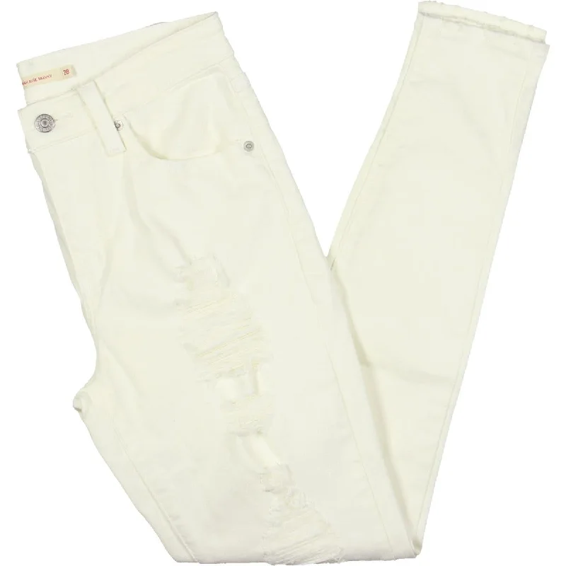 Stylish Women's Clothing 721 Womens High-Rise Destroyed Skinny Jeans