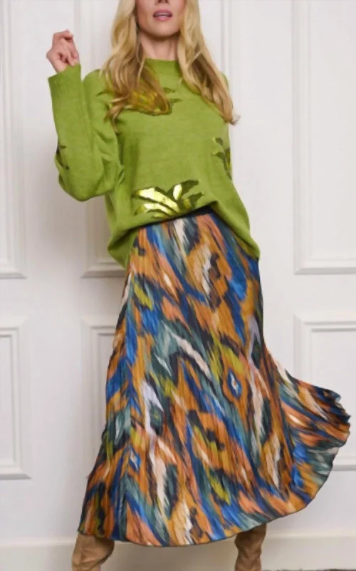 Women's Plus-Size Attire Plisse Universal Lightening Skirt