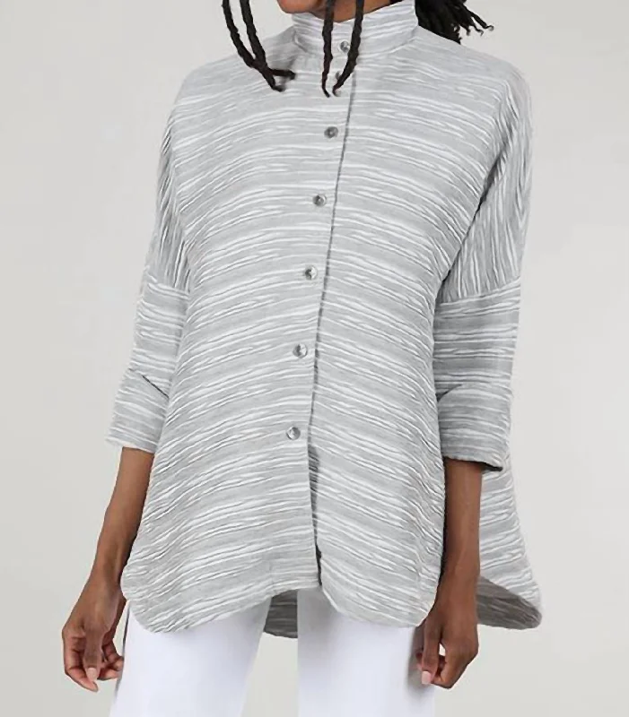 Women's Resort Apparel Complex Circular Jacket In Gray