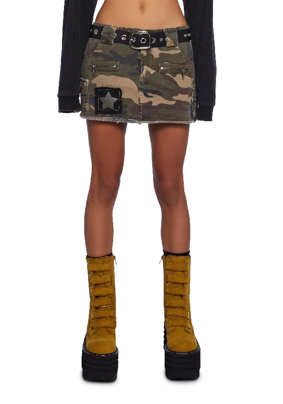 Women's Stylish Casual Garments Not A Phase Cargo Mini Skirt