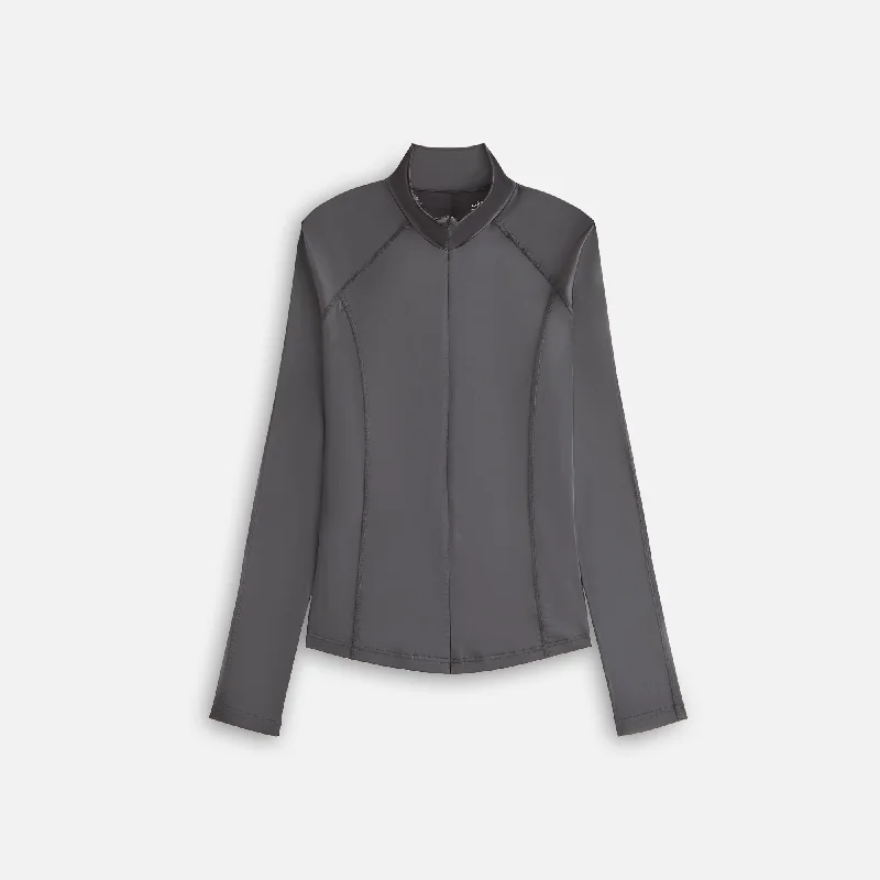 Chic Women's Outfit Kith Women Alida Stretch Satin Zip Top - Void