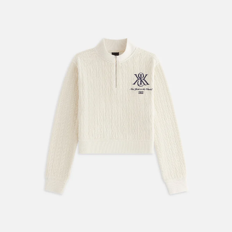 Affordable Luxury Women's Apparel Kith Women Hunter II Crest Chenille Quarter Zip - Waffle