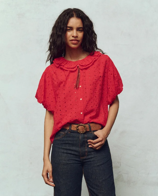 Comfortable Garments For Women The Artisan Top. -- Red Rose