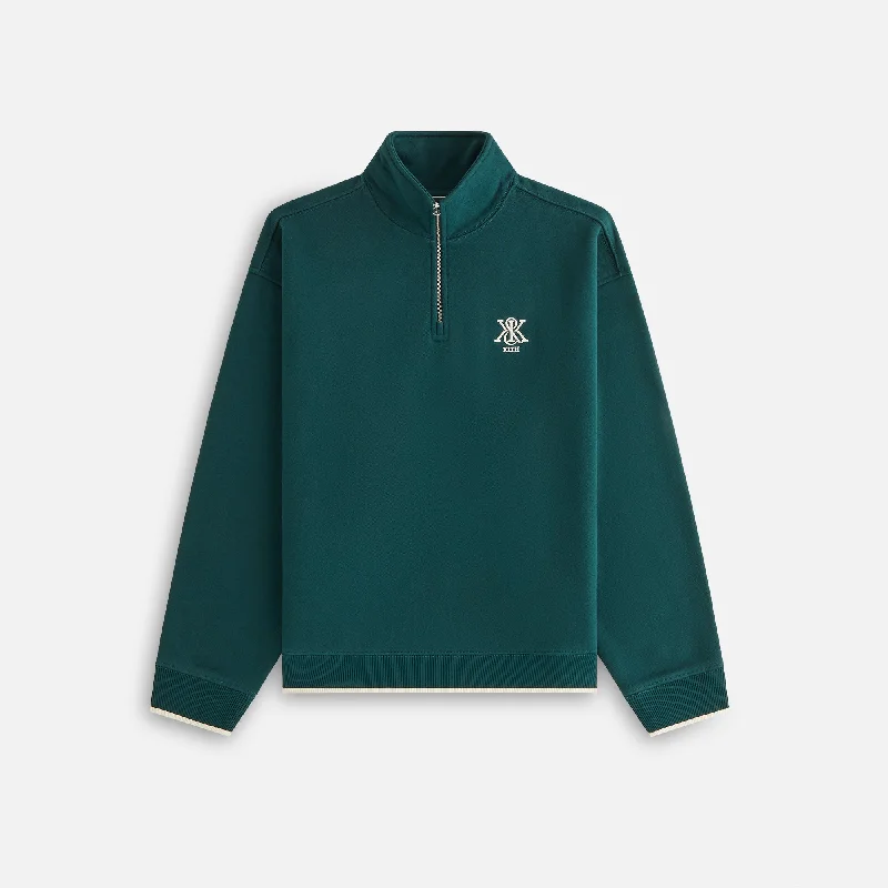 Women's Classic Attire Kith Women Hunter III Crest Quarter Zip - Chronicle