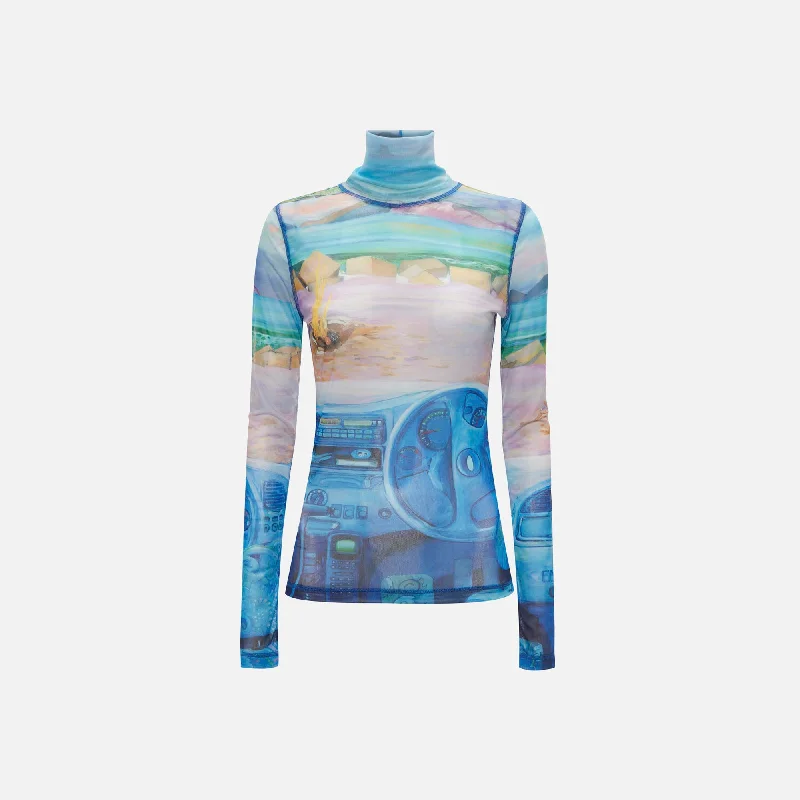 Women's Clothing JW Anderson Underpinning Turtleneck Top - Cornflower Blue