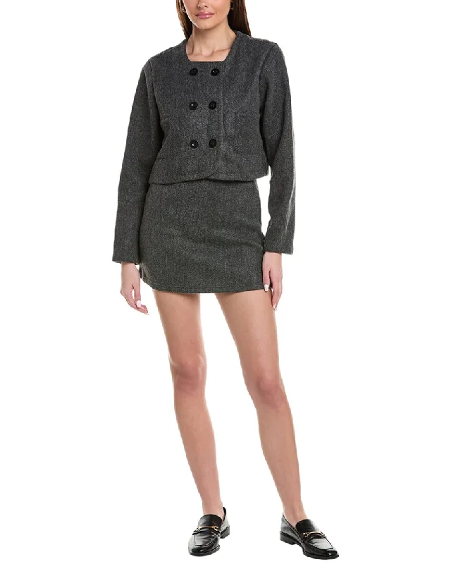 Casual Clothes For Women REVERIEE 2pc Top & Skirt Set