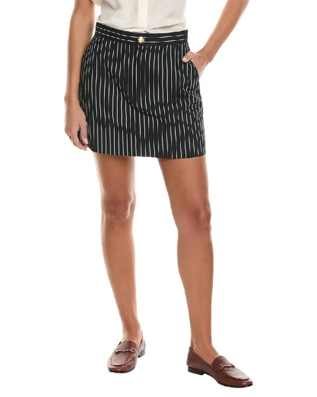 Women's Plus-Size Garments FRAME Denim Tailored Wool-Blend Mini Skirt
