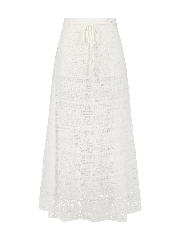 Women's Travel Outfit Set Oxford Knit Skirt