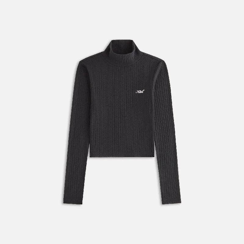Women's Professional Garments Kith Women Brier II Pointelle Turtleneck - Black