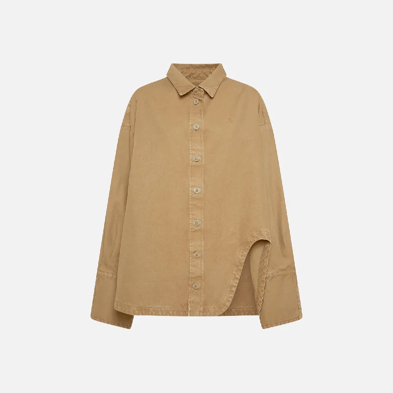 Vintage Clothing For Women The Attico Cappotto Corto Shirt - Cachi