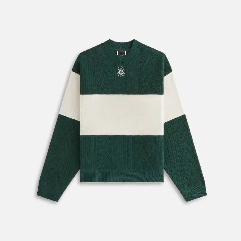 Women's Garments Kith Women Ashwin Cable Panelled Crewneck - Stadium
