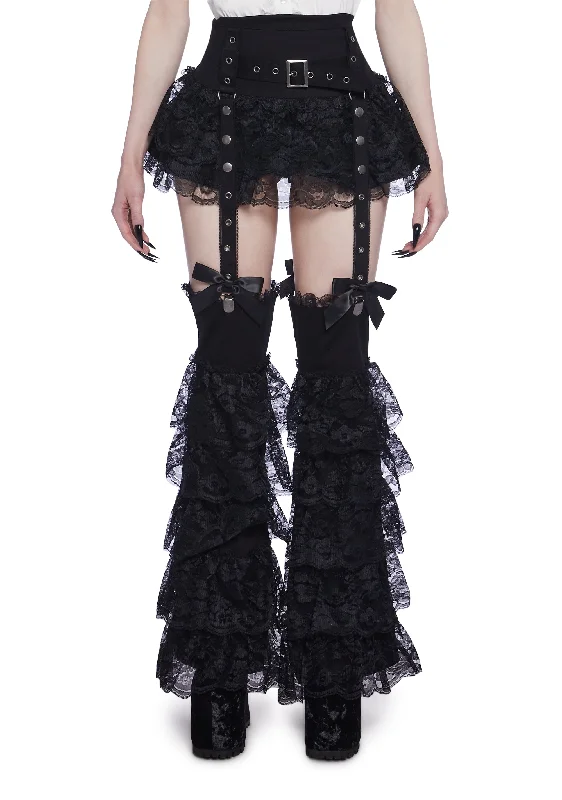 Women's Travel Apparel Sinister Sweetness Mini Skirt And Leg Warmers