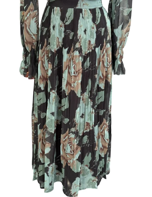Women's Workout Clothing Ellie Skirt In Jade Blossom