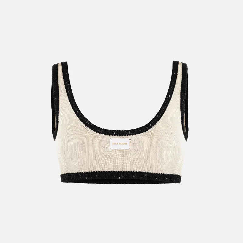 Women's Fashion Clothes Asta Resort Naomi Contrast Bralette - Champagne