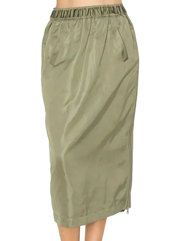 Women's Holiday Clothing Jelanie Skirt In Olive Green
