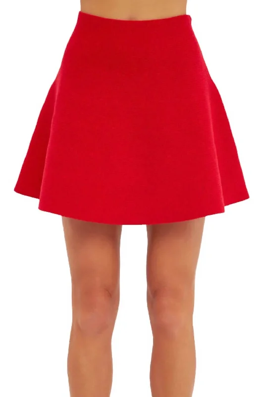 Modern Women's Attire Katherine Skirt In Red