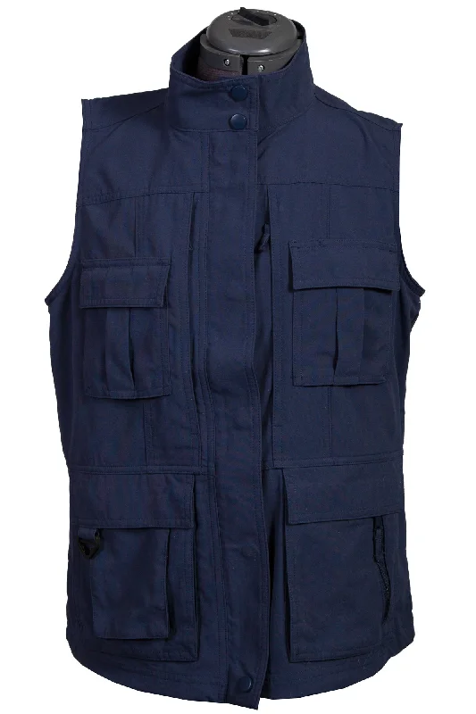 Women's Casual Apparel Scully Womens Indigo Nylon Multi-Pocket Vest