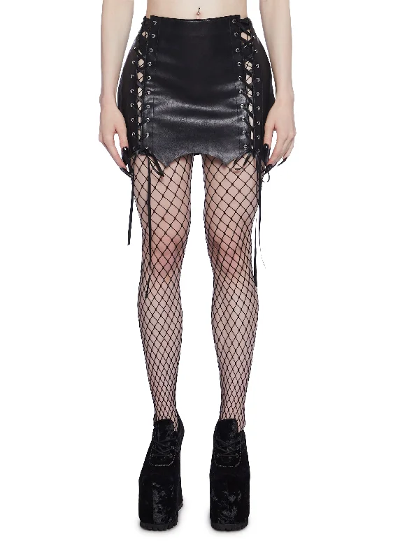 Women's Clothing For Outdoor Activities Living In Darkness Mini Skirt