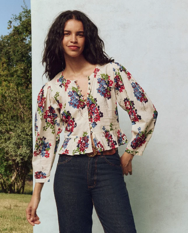 Vintage-Inspired Garments The Sicily Top. -- Oasis Floral