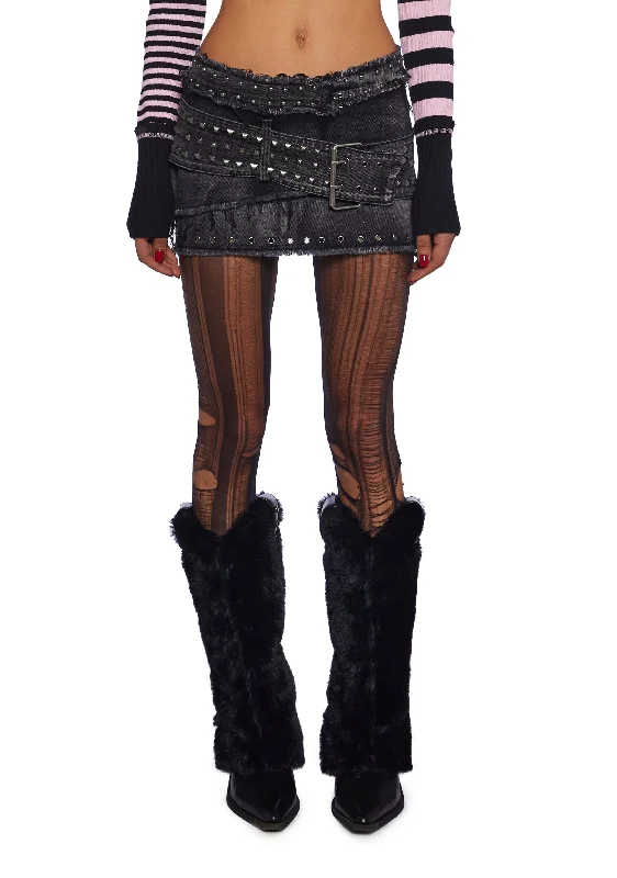 Chic Women's Garments Record Store Escape Mini Skirt