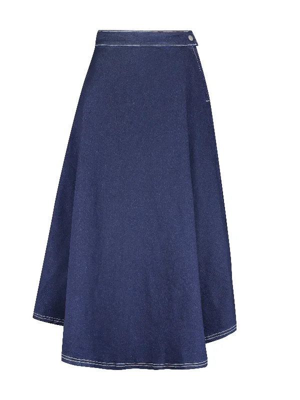 Timeless Women's Outfit Stitch Strech Denim Skirt