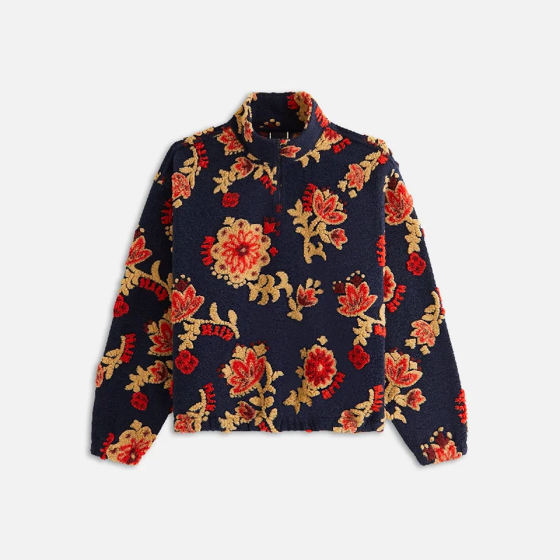 Fashion-Forward Women's Clothing Kith Women Hunter III Paisley Sherpa 1/4 Zip - Nocturnal