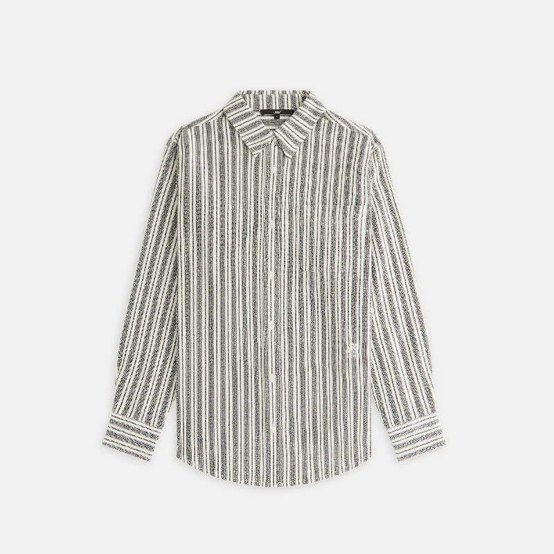Affordable Women's Outfit Kith Women Ora II Dobby Stripe Shirt - Black