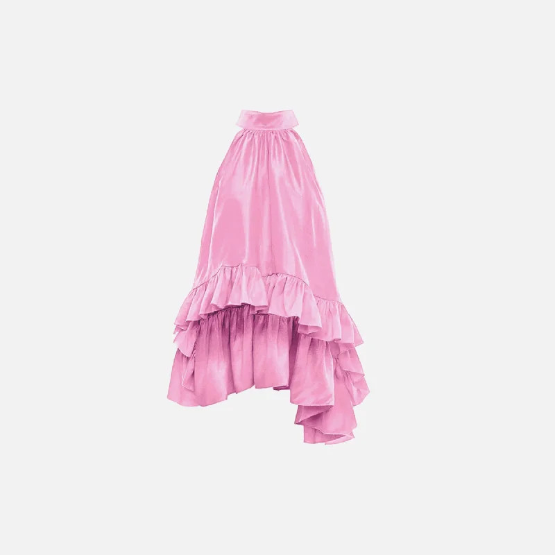Women's Luxury Apparel Azeeza Plath Raw Silk Top - Fondant