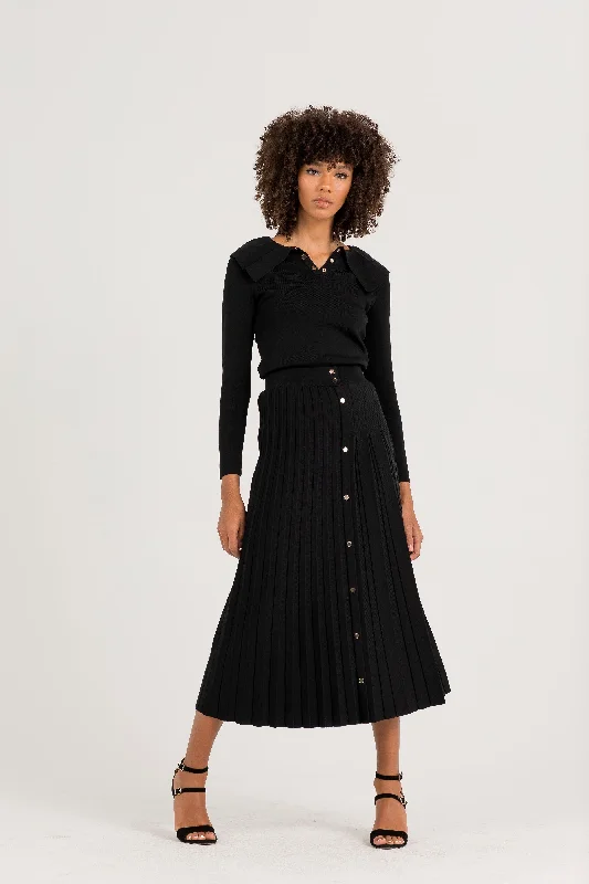 Women's Elegant Evening Outfit Jack Skirt In Black