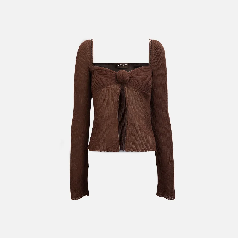 Women's Trendy Casual Clothes Siedres Dens Top - Brown