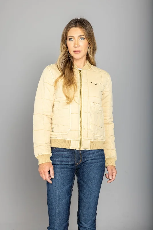 Women's Work Outfit For The Office Kimes Ranch Womens Bronc Bomber Off White 100% Cotton Cotton Jacket