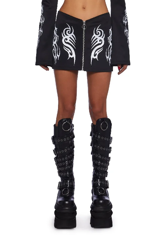 Women's Casual Apparel For Weekends Night Raver Reflective Mini Skirt