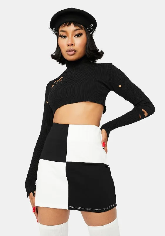 Women's Work Apparel And Checkmate Bodycon Mini Skirt