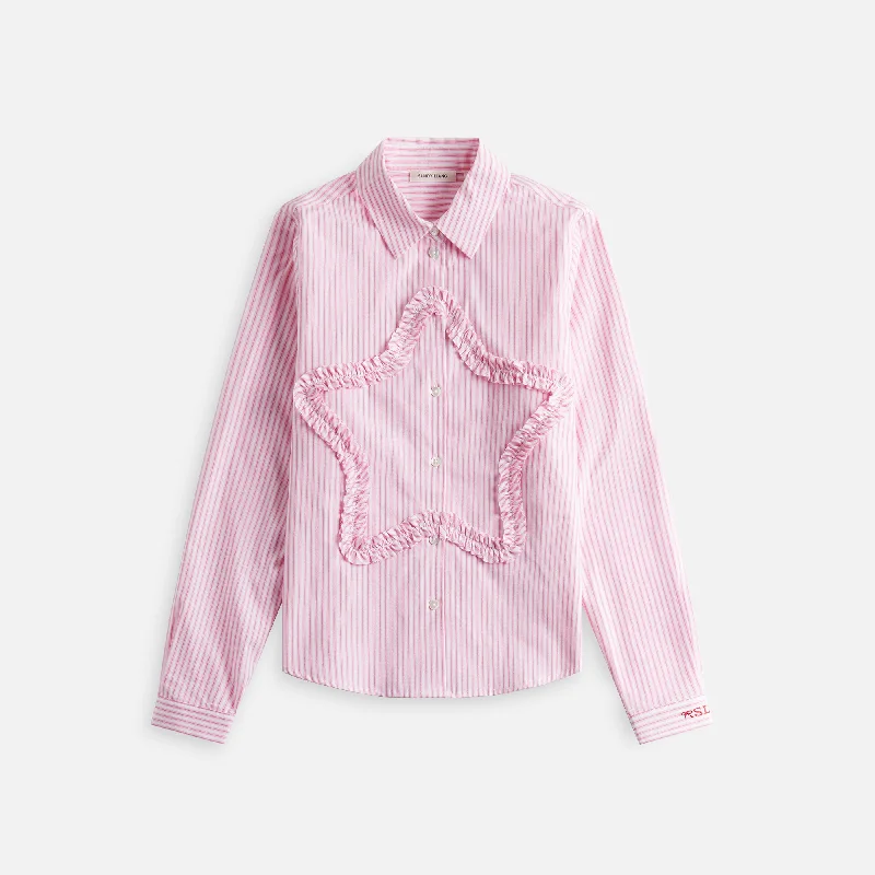 Women's Vintage-Inspired Clothing Sandy Liang Sirius Shirt - Pink Multi