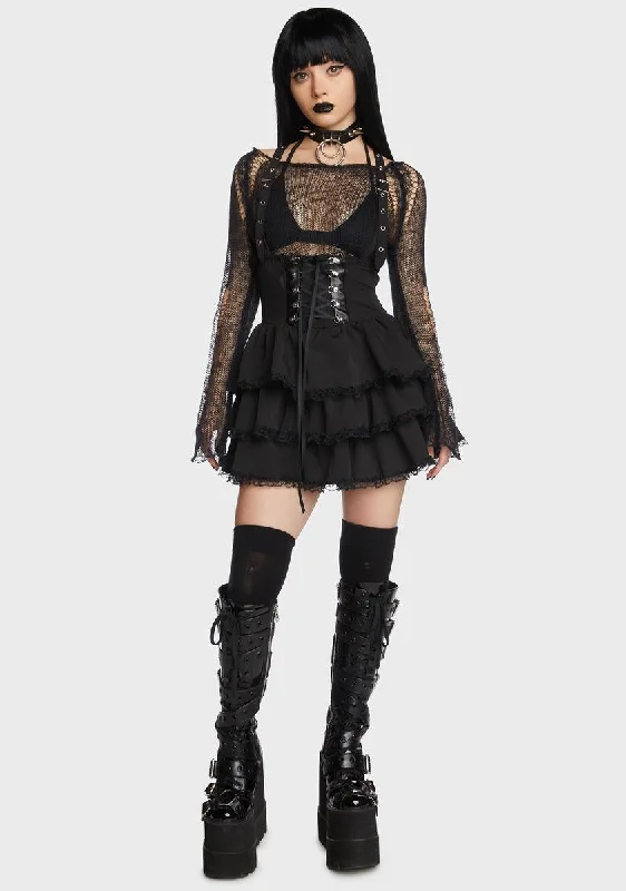 Women's Transitional Garments Dark Sinister Student Corset Skirt