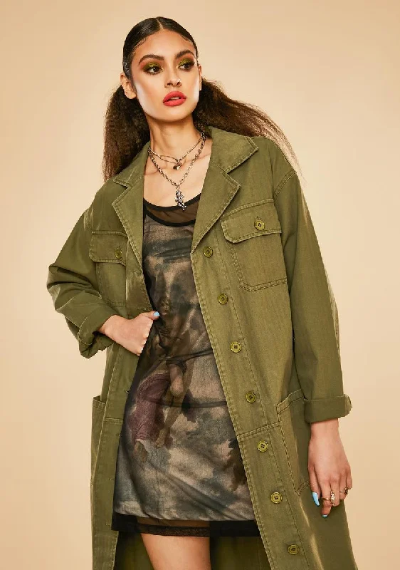 Women's Formal Event Clothing Master In Disguise Twill Military Jacket