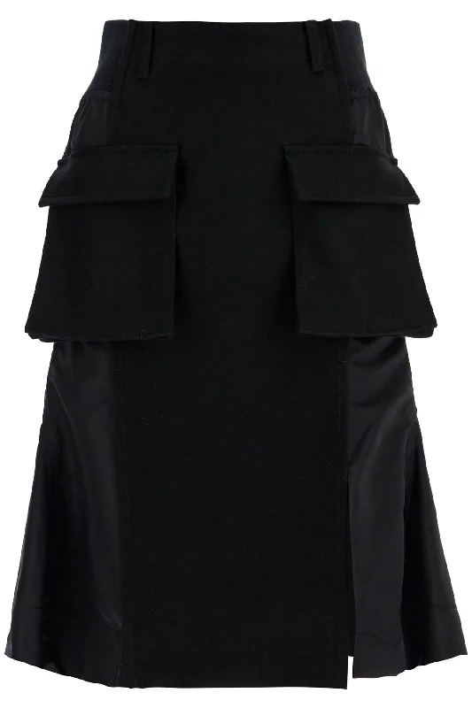 Women's Workout Clothing Sacai Women's 'Hybrid Nylon And Wool Skirt'