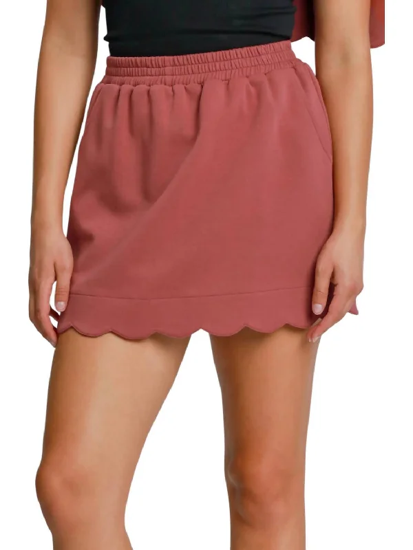 Comfortable Women's Apparel Night Out Skirt In Rosewood