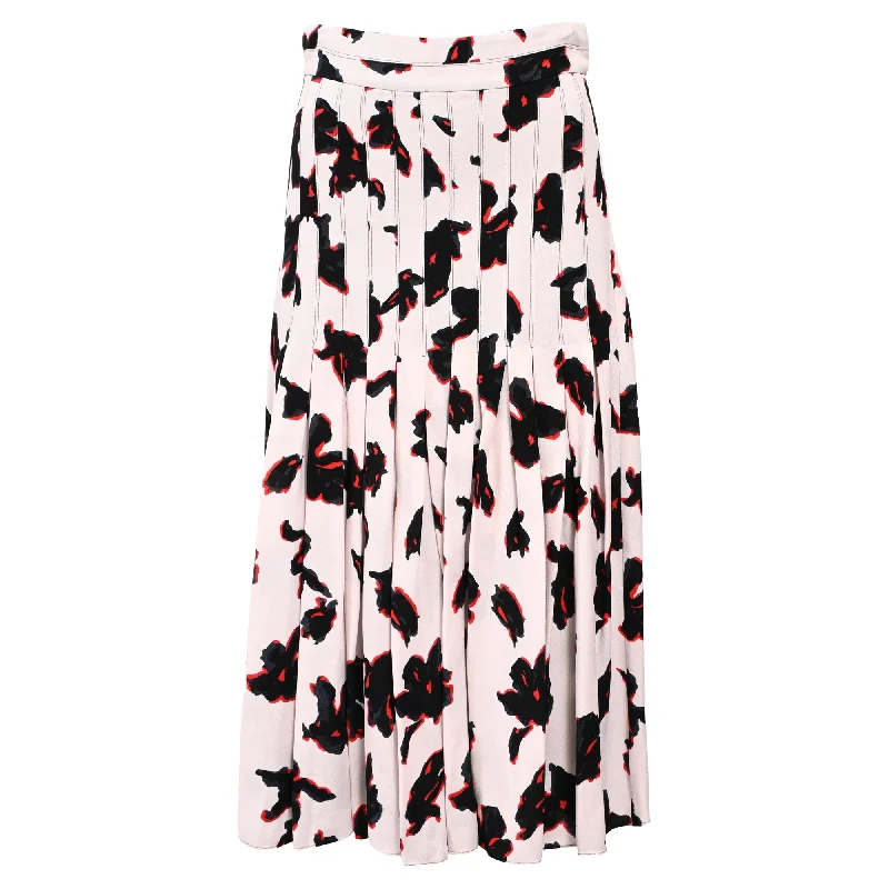 Charming Women's Holiday Apparel Proenza Schouler Floral Print Pleated Midi Skirt in Multicolor