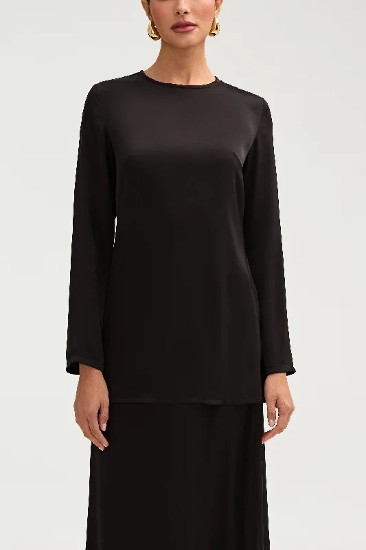 Women's Functional Outdoor Garments Essential Satin Top - Black