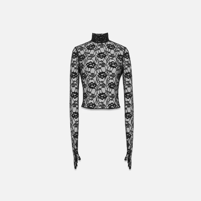 Women's Trendy Outfit Saint Laurent Lace Top - Black