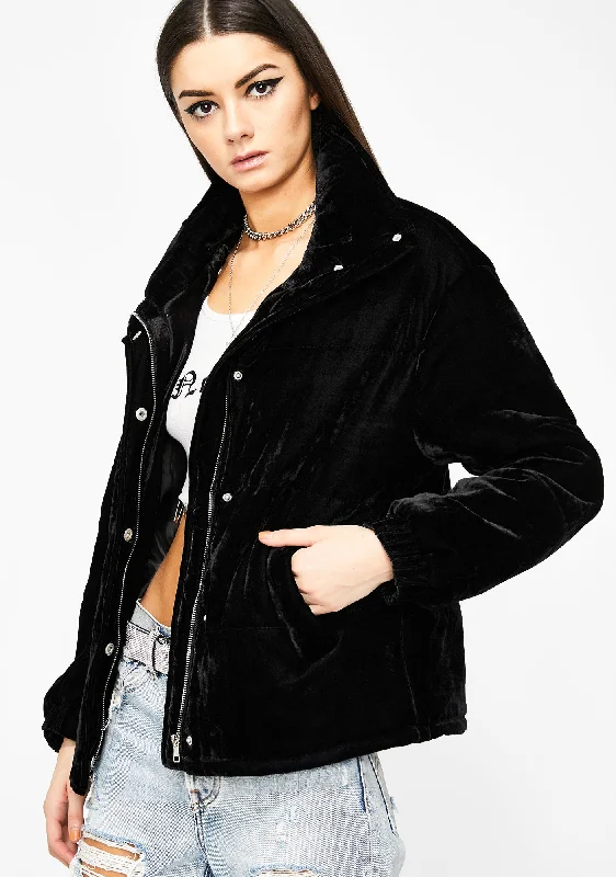 Women's Travel Apparel Onyx Raise The Stakes Velvet Jacket