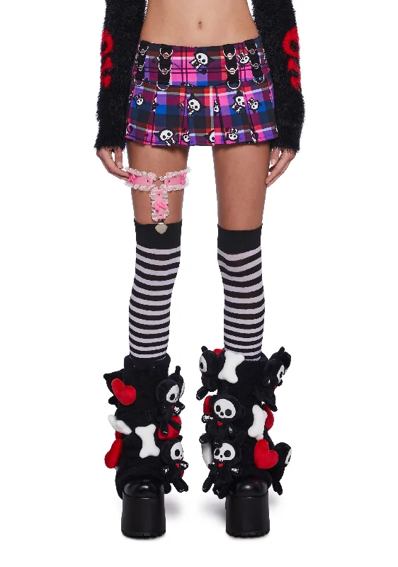 Women's Charming Outfit For Events Foxy Plaid Mini Skirt