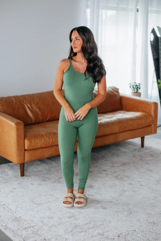 Affordable Women's Clothing Alannah Unitard - Basil