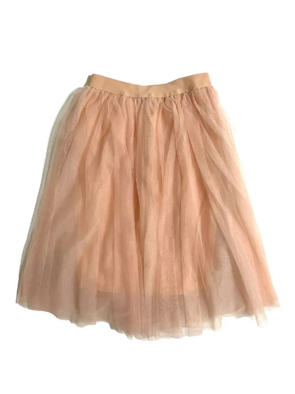 Women's Outerwear Garments Women's Tulle Elastic Waist Mid Skirt In Light Pink