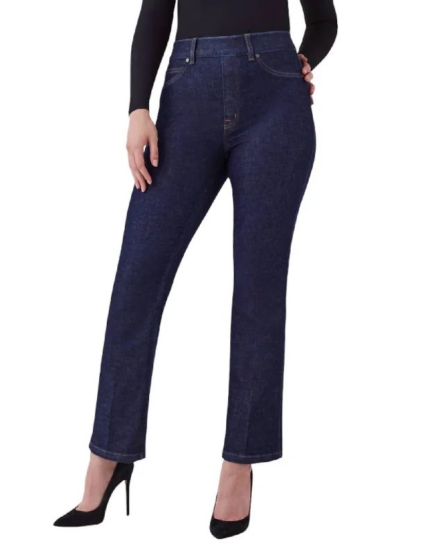 Timeless Women's Garments Kick Flare Jeans In Raw Indigo